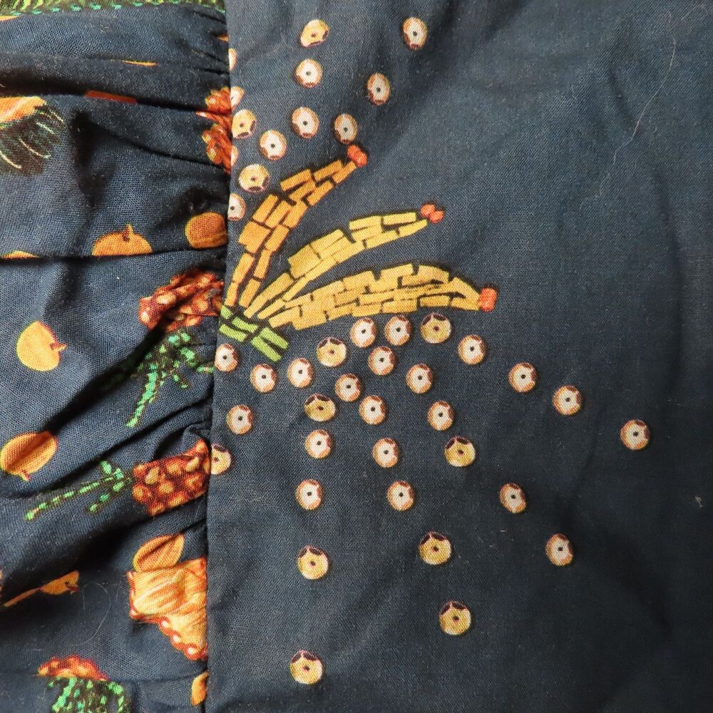 FARM Rio Tropical Fruit Print Cropped Button Blouse Jacket Puff Sleeve S - Picture 10 of 12